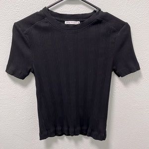 Zara Black Fitted Top